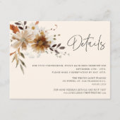 Wildblume Bohemische Hochzeitskarte Begleitkarte (Vorderseite)