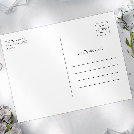 Wildblume | Boho Arch Foto Save the Date Postkarte