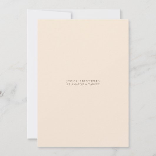 Wildblume Boho Baby Brunch Einladung (Rückseite)