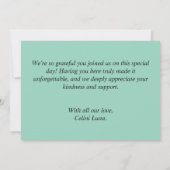 Wildblume Boho Baby Dusche Danke, Card Templat Dankeskarte (Rückseite)