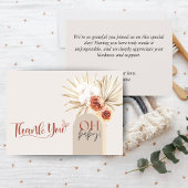 Wildblume Boho Baby Dusche Danke, Card Templat Dankeskarte