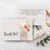 Wildblume Boho Baby Dusche Danke, Card Templat Dankeskarte