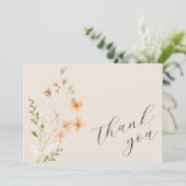 Wildblume Boho Baby Dusche Danke Karte (Stehend Vorderseite)