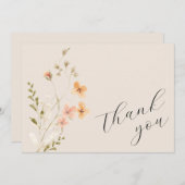 Wildblume Boho Baby Dusche Danke Karte (Vorne/Hinten)