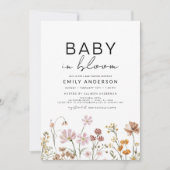 Wildblume Boho Baby in Bloom Baby Dusche Einladung (Vorderseite)