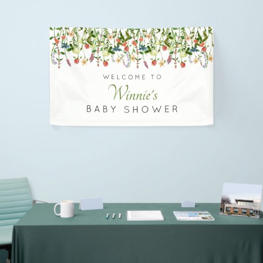 Wildblume Boho Baby Showbanner Banner (Messeveranstaltung)
