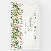 Wildblume Boho Baby Showbanner Banner (Vertikal)