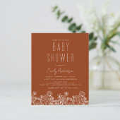 Wildblume Boho Baby Showbrurnt Orange (Stehend Vorderseite)