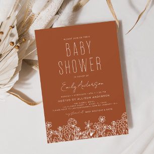 Wildblume Boho Baby Showbrurnt Orange