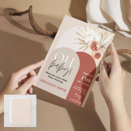 Wildblume Boho Baby Shower Invite - Gender Neutra Einladung