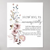 Wildblume boho Baby Shower Mommy's Bly Game Poster (Vorne)