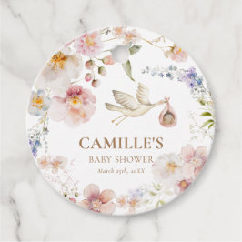Wildblume Boho Babydusche Danke Geschenkanhänger
