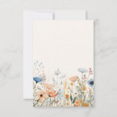 Wildblume Boho Babydusche Dankeskarte (Rückseite)