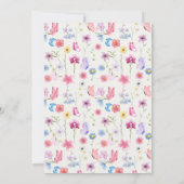 Wildblume Boho Babydusche Einladung (Rückseite)