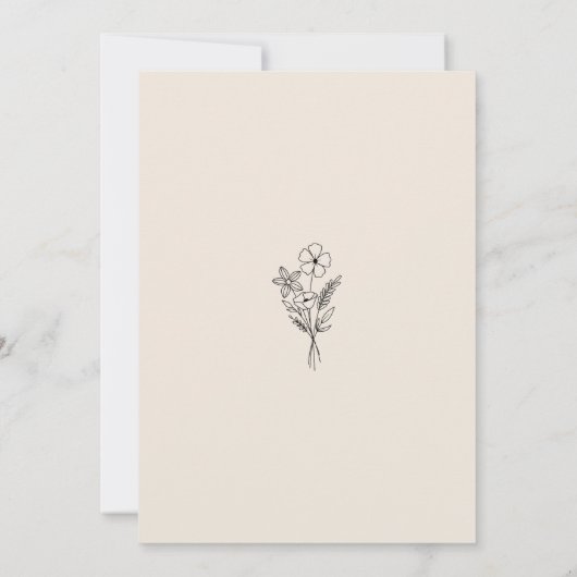 Wildblume Boho Babydusche Einladung (Rückseite)