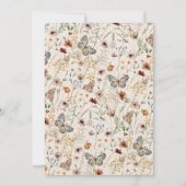 Wildblume Boho Babydusche Einladung (Rückseite)