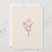 Wildblume Boho Babydusche Einladung (Rückseite)