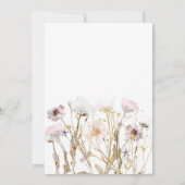 Wildblume Boho Babydusche Einladung (Rückseite)