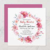 Wildblume Boho Babydusche Einladung (Vorne/Hinten)