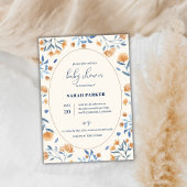 Wildblume Boho Babydusche Einladung