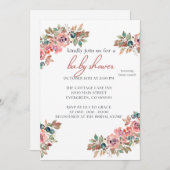 Wildblume Boho Babydusche Einladung (Vorne/Hinten)