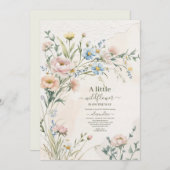 Wildblume Boho Babydusche Einladung (Vorne/Hinten)