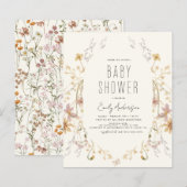 Wildblume Boho Babydusche Elegant (Vorne/Hinten)