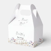 Wildblume Boho Babydusche Geschenkschachtel (Rückseite)