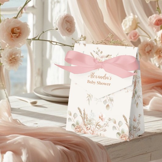 Wildblume Boho Babydusche Geschenkschachtel