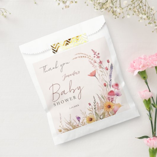 Wildblume Boho Babydusche Geschenktütchen (Versiegelt)