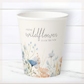 Wildblume Boho Babydusche Pappbecher