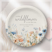 Wildblume Boho Babydusche Pappteller