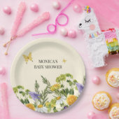 Wildblume Boho Babydusche Pappteller (Party)