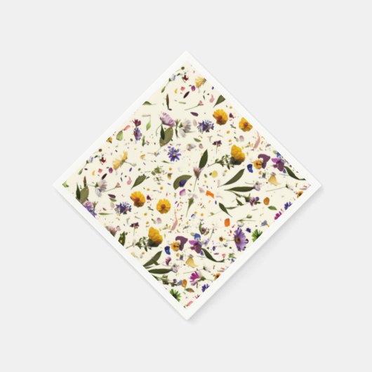 Wildblume Boho Babydusche Serviette (Ecke)