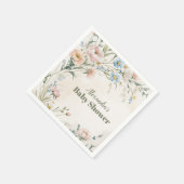 Wildblume Boho Babydusche Serviette (Ecke)