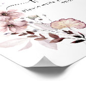 Wildblume boho Babydusche Wünsche für Baby Game Poster (Ecke)