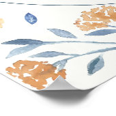 Wildblume Boho Begrüßung Babydusche Poster (Ecke)