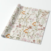 Wildblume Boho Bloom Garden Boho Geschenkpapier (Ungerollt)