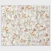 Wildblume Boho Bloom Garden Boho Geschenkpapier (Flach)