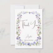 Wildblume boho Blume Brautparty Dankeskarte (Vorderseite)