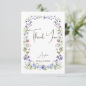 Wildblume boho Blume Brautparty Dankeskarte (Stehend Vorderseite)