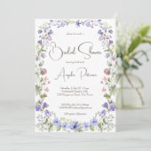 Wildblume boho Blume Brautparty Einladung (Stehend Vorderseite)