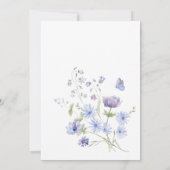 Wildblume boho Blume Brautparty Einladung (Rückseite)