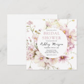 Wildblume | Boho Blume Brautparty Einladung (Vorne/Hinten)