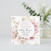 Wildblume | Boho Blume Brautparty Einladung (Stehend Vorderseite)