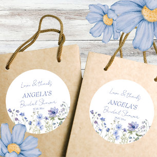 Wildblume boho Blume Brautparty Gefallen Runder Aufkleber
