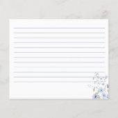 Wildblume boho Blume Rezept Karte (Rückseite)