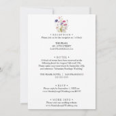 Wildblume Boho Blumengarten auf einer Hochzeit Einladung (Rückseite)