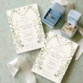 Wildblume Boho Blumenrahmen Brautparty Einladung