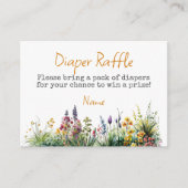 Wildblume Boho Blumenspulendusche Windelwanne Begleitkarte (Vorderseite)